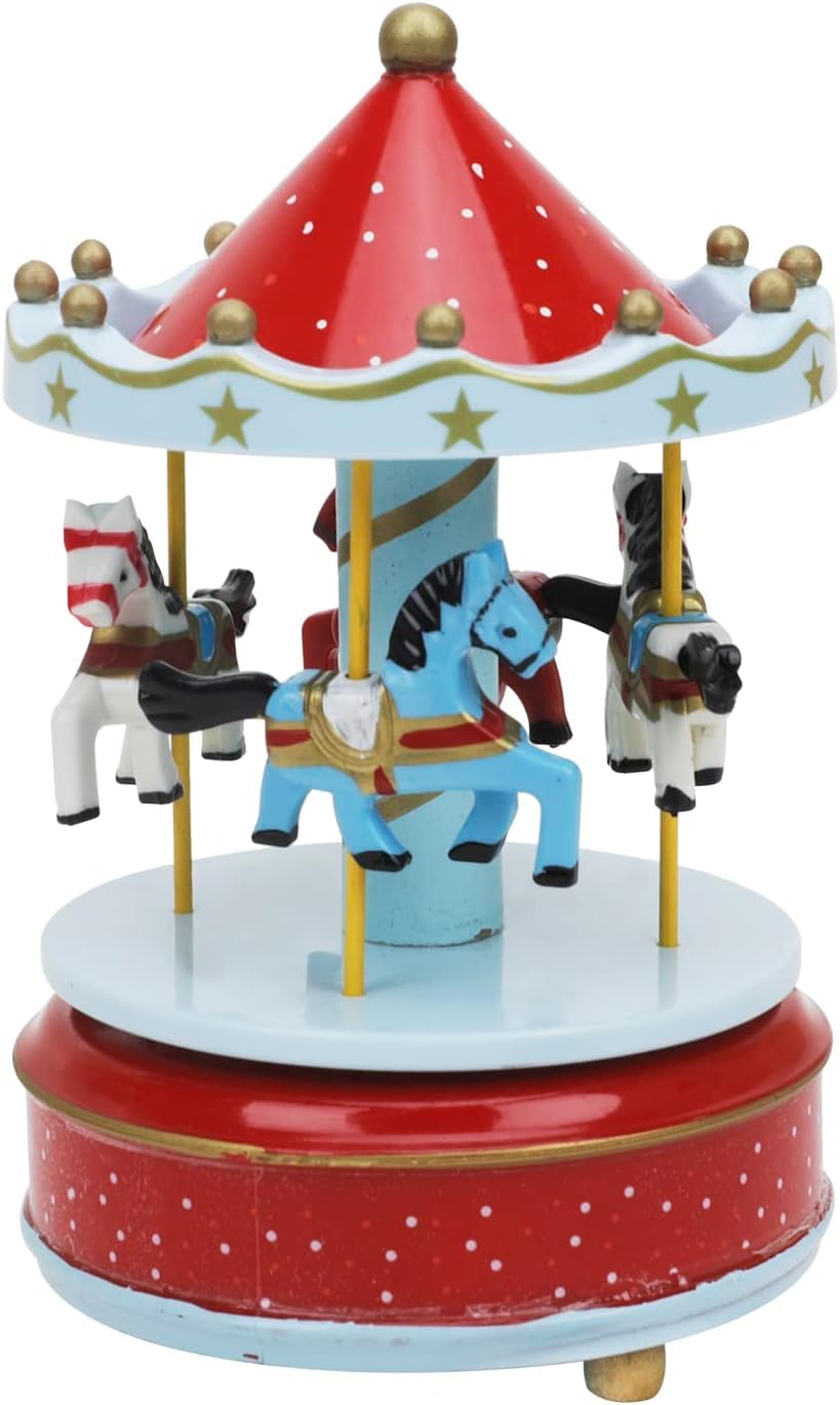 Amazon | メリーゴーランド オルゴール 置物 木製 かわいい オルゴール